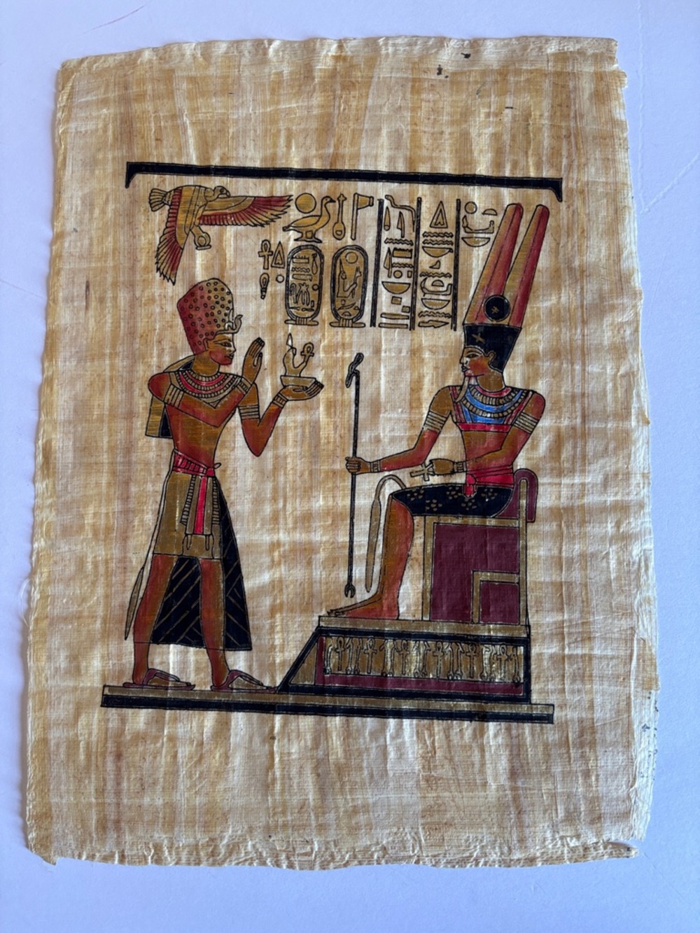 RARE Hand-painted Egyptian papyrus artwork
